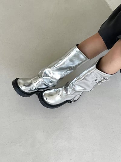 韓國ELF 熱銷款 直筒開鏈褲靴3