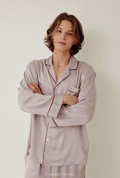 韓國 LUNA 超親膚簡約兩件男生睡衣8