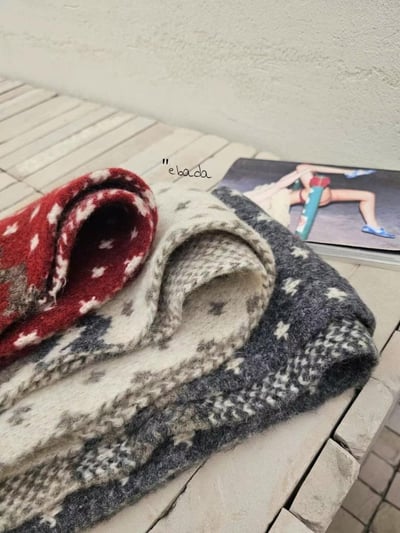 正韓EBA聖誕復古針織圍巾 ( 6%羊毛 )7