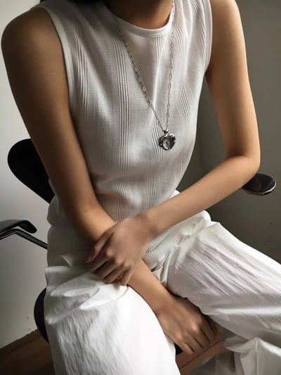 韓國NYU 法式復刻年代環鑽心念項鍊懷錶7