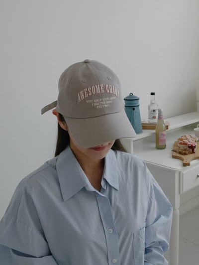 韓國UNI冠軍糖果拼色字母棒球帽2