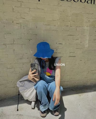 韓國 UNI 不收邊垂墜感防曬漁夫帽4