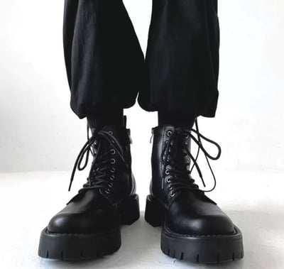 韓國 AL 七公分復古綁繩馬丁靴4