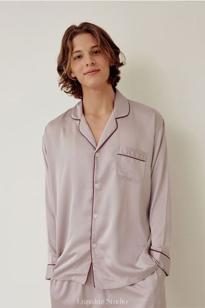 韓國 LUNA 超親膚簡約兩件男生睡衣1