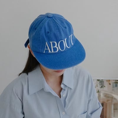 韓國UNI中性AB丹寧寬舌五分割帽1