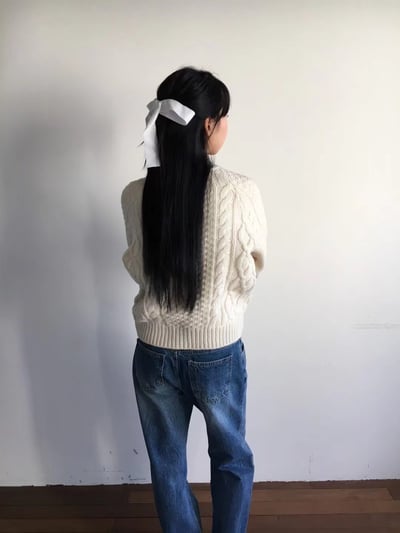 韓國髮飾NYU 浪漫法式慵懶短絲絨垂墜髮夾5