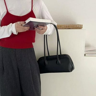 韓國TRO 高級感法棍軟皮腋下包5