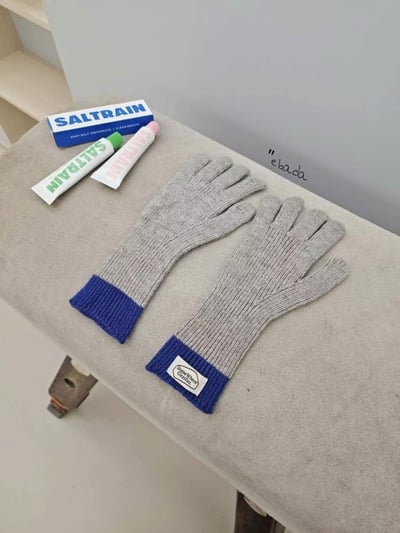 正韓糖果拼色標籤手套(現貨)9