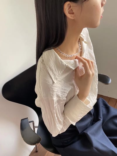 韓國NYU 透明琉璃晶球串珠OT項鍊4