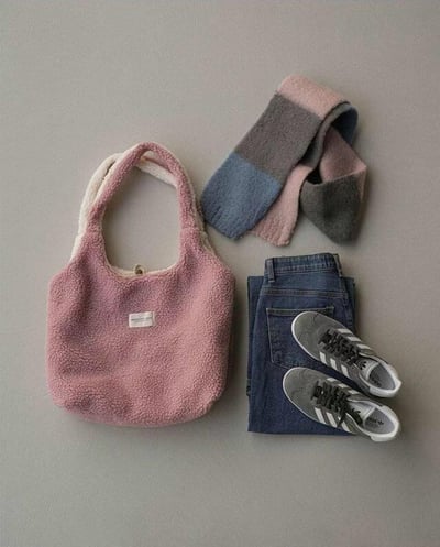 正韓EBA童系拼接針織圍巾5