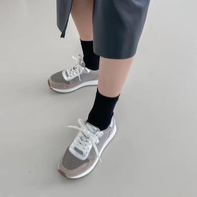 韓國 NAA 真皮細鑽麂皮休閒女鞋7