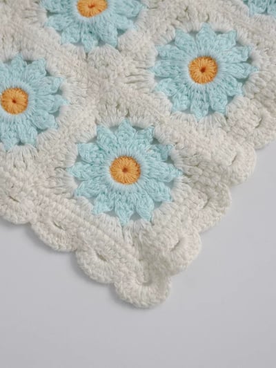 韓國UNI潔淨雛菊蕾絲花邊綁繩頭巾8