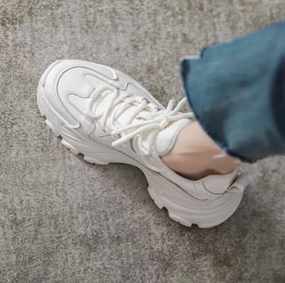 韓國 JM 六公分真皮運動女款老爹鞋10