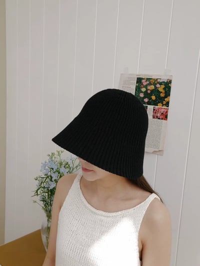 韓國 UNI 基本款直紋防曬盆帽夫帽2