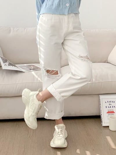 韓國 NAA 姍姍五公分羊皮老爹增高女運動鞋6