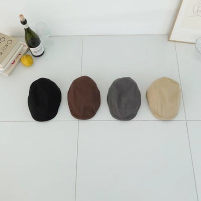 韓國UNI復古褶皺扣環式鴨舌帽8