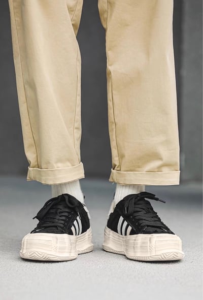 韓國 VBIN | 2.0 熊貓髒髒溶解建構厚底板鞋10