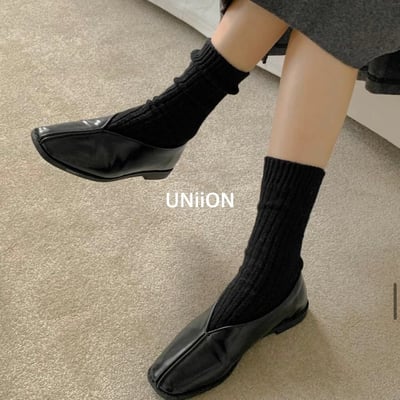 正韓UNI素色中筒襪2