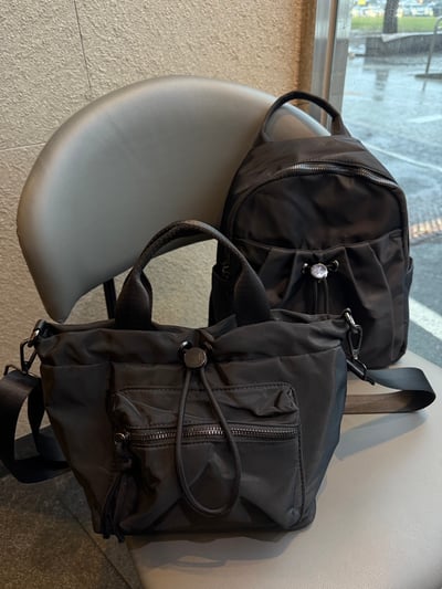 韓國爆款縮口尼龍手提側包3