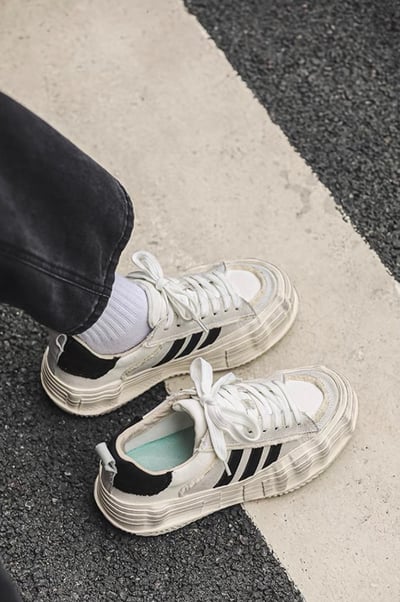 韓國 VBIN | 2.0 熊貓髒髒溶解建構厚底板鞋11