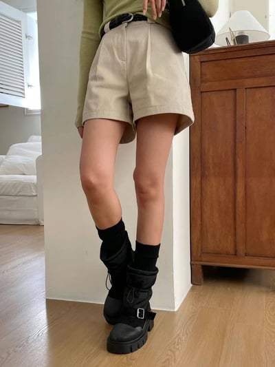 韓國ELF少見羽絨襪套短靴6