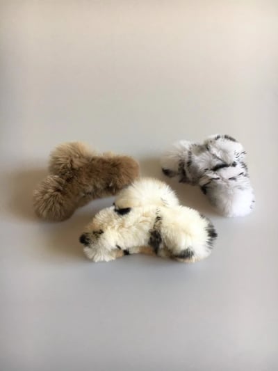 韓國NYU 秋冬毛毛斑紋鯊魚抓夾8