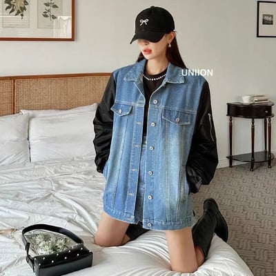 韓國 NU 美式單寧珍珠復古棒球帽3