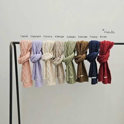 正韓EBA麻花紋針織圍巾16