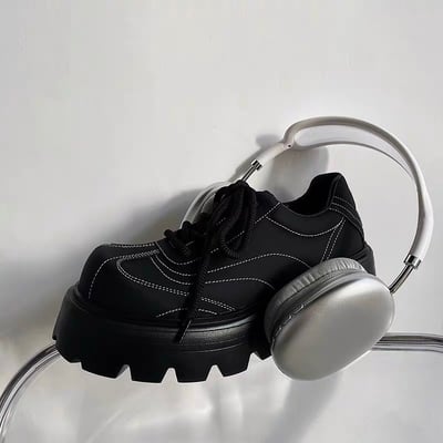 韓國 VBIN | 男款 8公分厚底線條鋸齒鬆糕鞋3