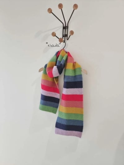 正韓EBA學生復古撞色圍巾12