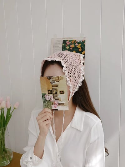 韓國 UNI 薄紗滿天星綁戴頭巾絲巾2