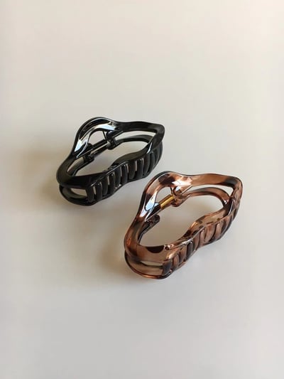 韓國NYU 法式浪漫鏤空雲朵鯊魚抓夾7