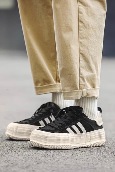 韓國 VBIN | 2.0 熊貓髒髒溶解建構厚底板鞋6