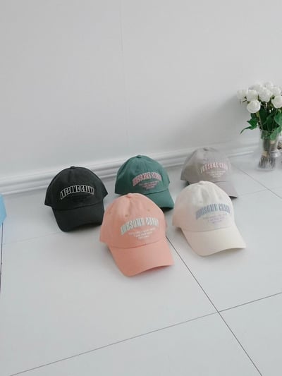 韓國UNI冠軍糖果拼色字母棒球帽7