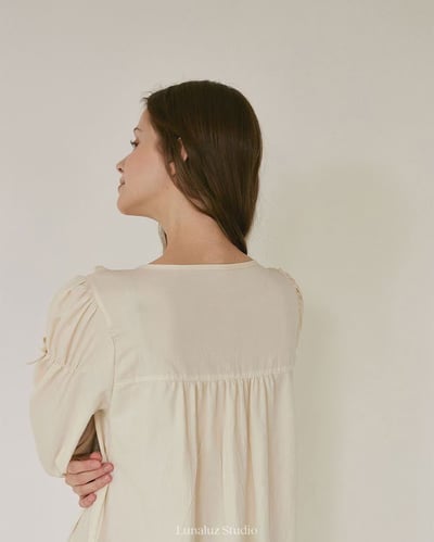 韓國 LUNA 法式簡約魚尾綁帶長裙睡衣4