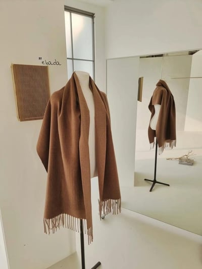 正韓EBA素色雙面兩用圍巾3