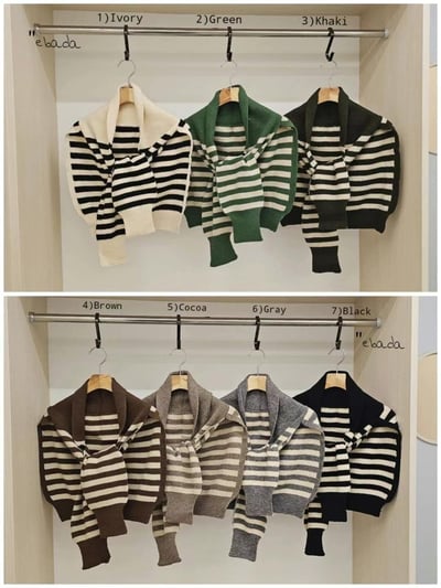 正韓經典條紋披肩 (現貨)9