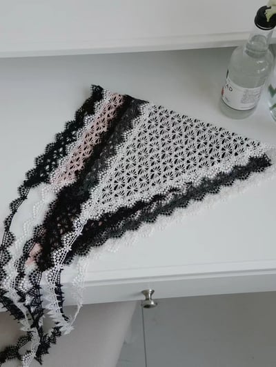 韓國 UNI 薄紗滿天星綁戴頭巾絲巾7