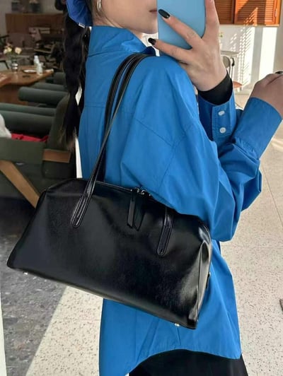 韓國TRO 復古波士頓保齡球腋下包3