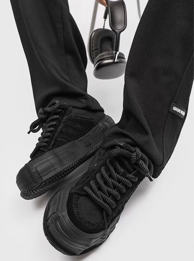 韓國 VBIN | 溶解建構厚底帆布板鞋5