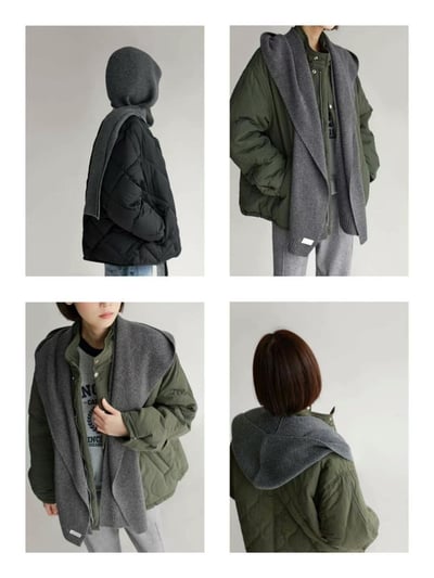 韓國爆款連帽圍巾 現貨(100%羊毛)10