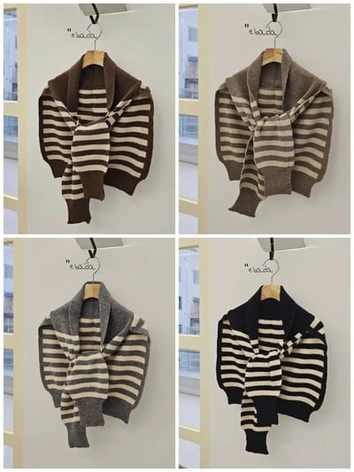 正韓經典條紋披肩 (現貨)5