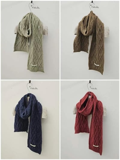 正韓EBA麻花紋針織圍巾12