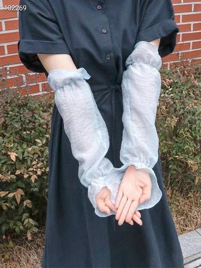 韓國 LEG Tencel 天絲淑女公主收口防曬袖套3