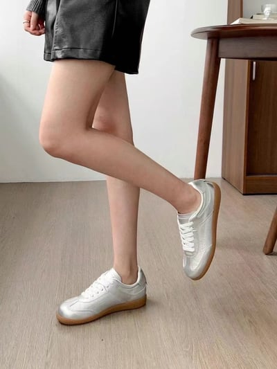 韓國 NAA 真皮簡約德訓鞋休閒女鞋6