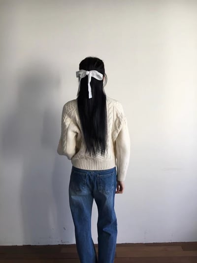 韓國髮飾NYU 浪漫法式慵懶短絲絨垂墜髮夾6