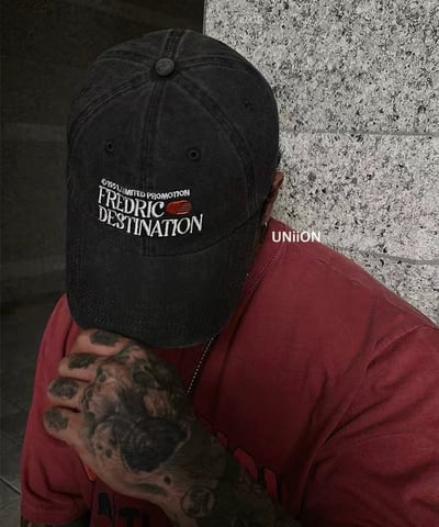 韓國UNI弗雷德復古丹寧中性棒球帽1