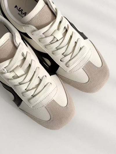 韓國 NAA 真皮麂皮杜泊德訓休閒女鞋1