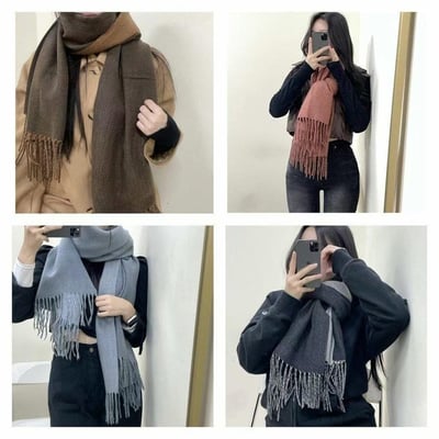 正韓EBA素色雙面兩用圍巾10