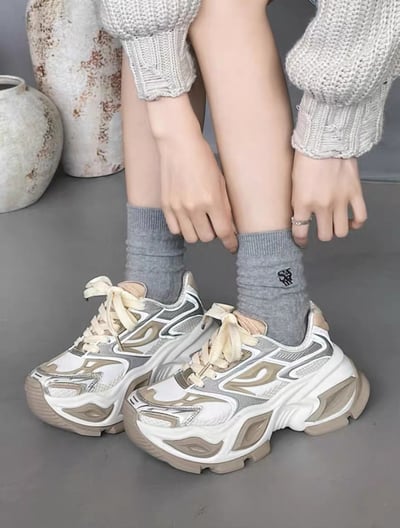 韓國 AL 六公分焰炎旋風老爹鞋 (女)6